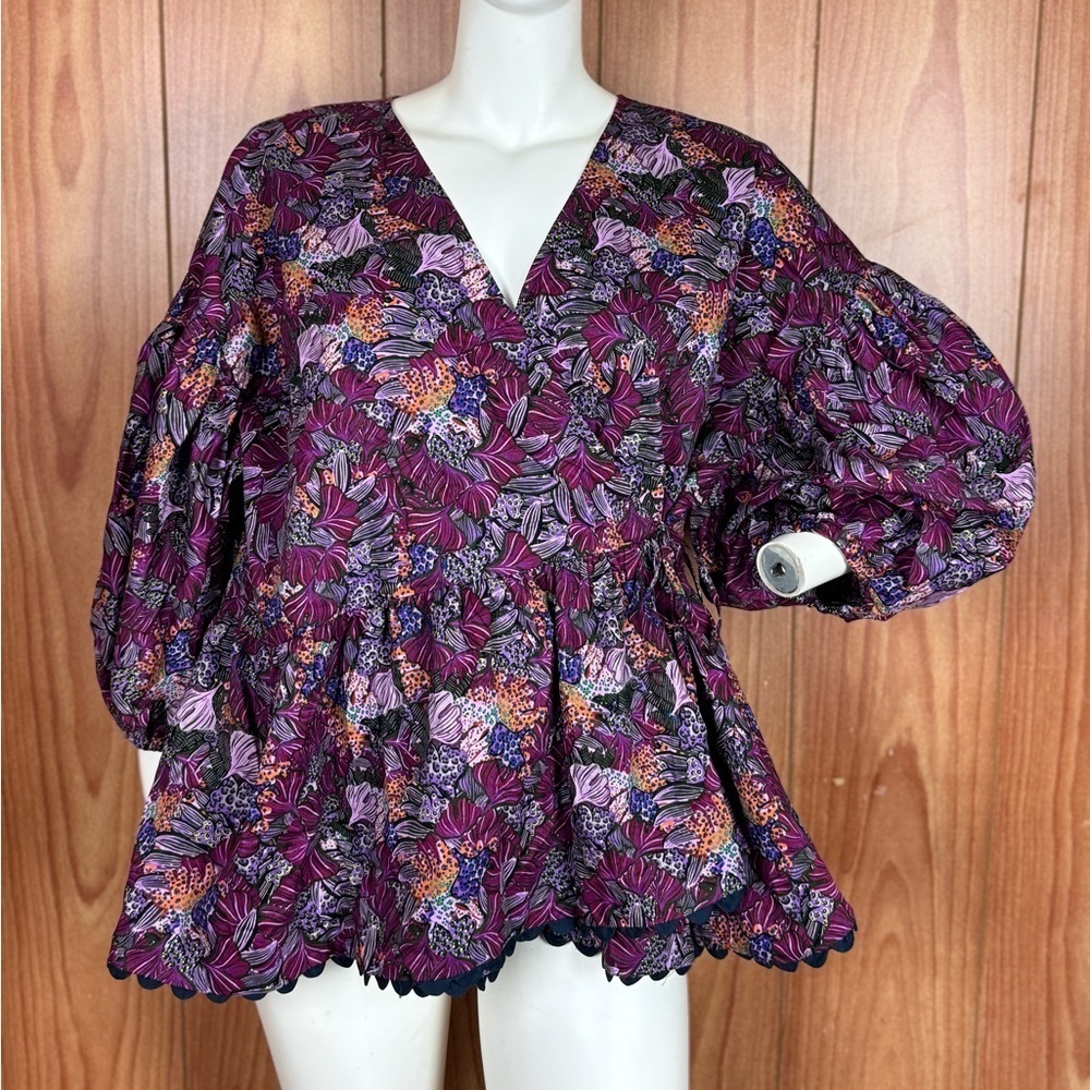 Kika Varga Floral Plus‎ Size Top XXL